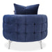AICO Furniture Celine Chair in Indigo/Silver - Bargain Furniture (Detroit, MI)