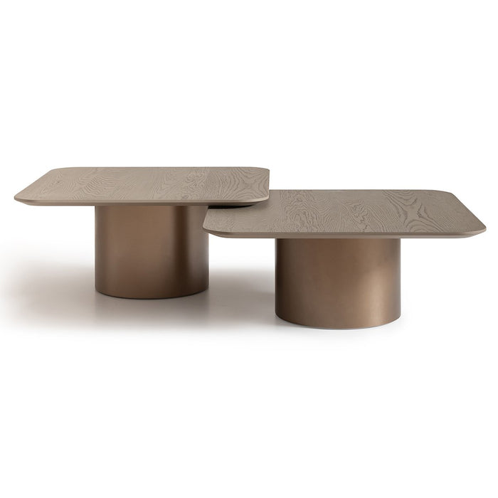 AICO Canberra Tall Cocktail Table in Brown - Bargain Furniture (Detroit, MI)