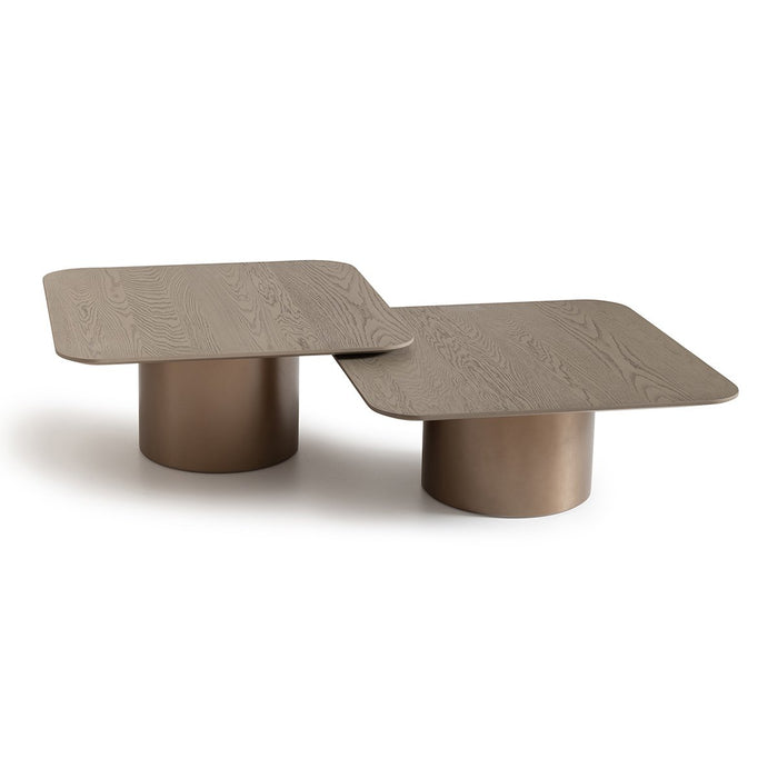 AICO Canberra Short Cocktail Table in Brown - Bargain Furniture (Detroit, MI)