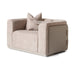 AICO Canberra Chair 1/2 in Brown - Bargain Furniture (Detroit, MI)