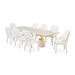 AICO Furniture Carmela Rectangular Dining Table in Shimmer Ivory - Bargain Furniture (Detroit, MI)
