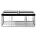 AICO Furniture Carmela Cocktail Table in Glossy Charcoal Sand - Bargain Furniture (Detroit, MI)