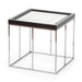 AICO Furniture Carmela End Table in Glossy Charcoal Sand - Bargain Furniture (Detroit, MI)