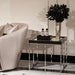 AICO Furniture Carmela End Table in Glossy Charcoal Sand - Bargain Furniture (Detroit, MI)