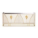 AICO Furniture Carmela Console Table in Shimmer Ivory - Bargain Furniture (Detroit, MI)
