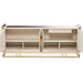 AICO Furniture Carmela Console Table in Shimmer Ivory - Bargain Furniture (Detroit, MI)