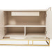 AICO Furniture Carmela Console Table in Shimmer Ivory - Bargain Furniture (Detroit, MI)
