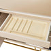 AICO Furniture Carmela Console Table in Shimmer Ivory - Bargain Furniture (Detroit, MI)