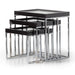 AICO Furniture Carmela Nesting Tables in Glossy Charcoal Sand - Bargain Furniture (Detroit, MI)