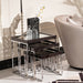 AICO Furniture Carmela Nesting Tables in Glossy Charcoal Sand - Bargain Furniture (Detroit, MI)
