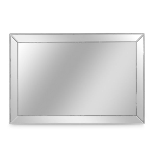 AICO Furniture Carmela Mirror in Glossy Charcoal Sand - Bargain Furniture (Detroit, MI)