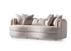 AICO Carmela Sofa Almond in Shimmer Ivory - Bargain Furniture (Detroit, MI)