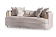 AICO Carmela Sofa Almond in Shimmer Ivory - Bargain Furniture (Detroit, MI)