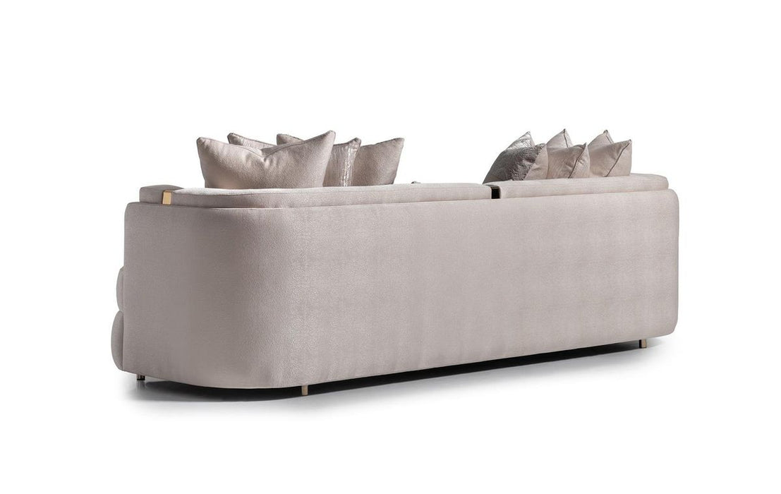 AICO Carmela Mansion Sofa in Shimmer Ivory - Bargain Furniture (Detroit, MI)