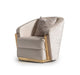 AICO Carmela Accent Chair in Shimmer Ivory - Bargain Furniture (Detroit, MI)
