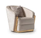 AICO Carmela Accent Chair in Shimmer Ivory - Bargain Furniture (Detroit, MI)