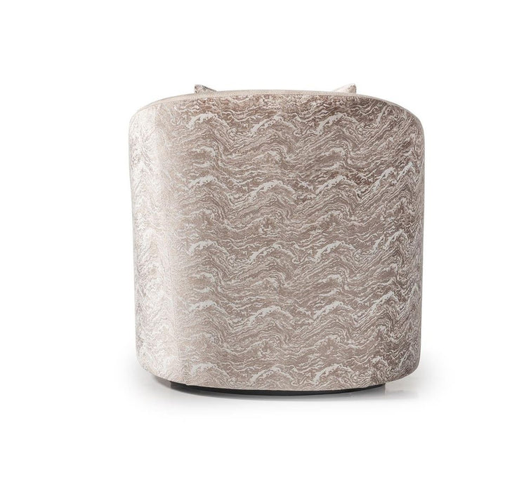 AICO Carmela Accent Chair in Shimmer Ivory - Bargain Furniture (Detroit, MI)