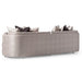 AICO Furniture Carmela Mansion Sofa Zinc in Silver - Bargain Furniture (Detroit, MI)