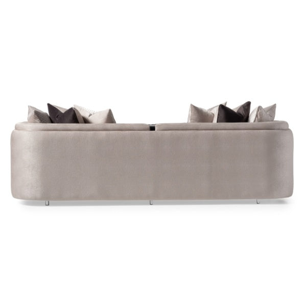 AICO Furniture Carmela Mansion Sofa Zinc in Silver - Bargain Furniture (Detroit, MI)