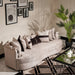 AICO Furniture Carmela Mansion Sofa Zinc in Silver - Bargain Furniture (Detroit, MI)