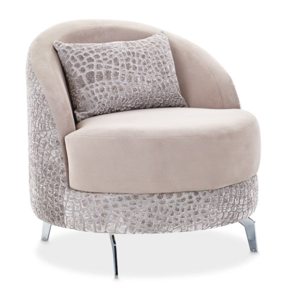 AICO Furniture Dion Chair in Stone/Silver - Bargain Furniture (Detroit, MI)