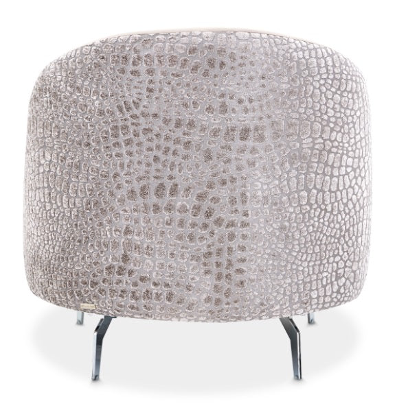 AICO Furniture Dion Chair in Stone/Silver - Bargain Furniture (Detroit, MI)