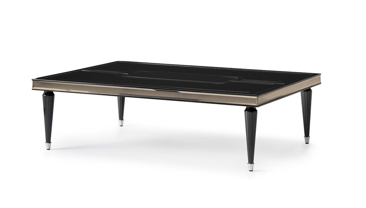 AICO La Francaise Cocktail Table in Black Ice - Bargain Furniture (Detroit, MI)