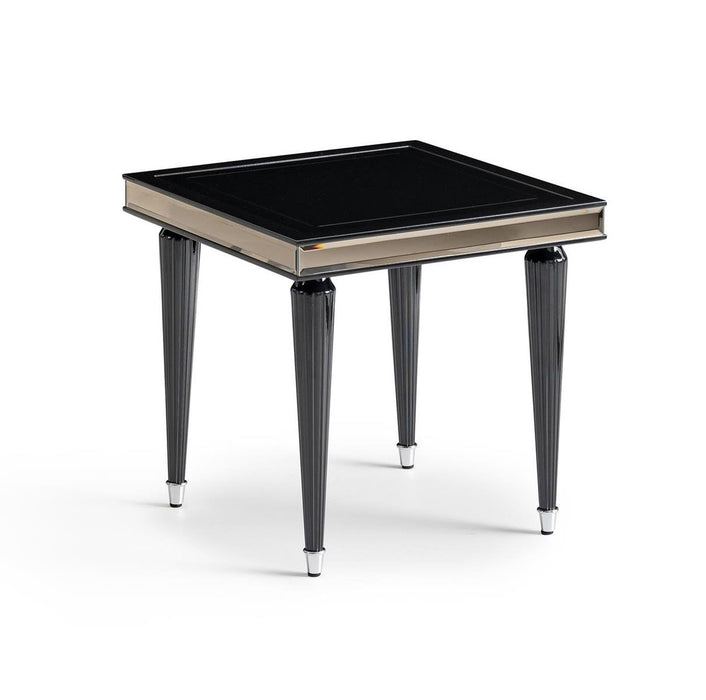 AICO La Francaise Side Table in Black Ice - Bargain Furniture (Detroit, MI)