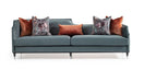 AICO La Francaise Mansion Sofa in Azure/Black - Bargain Furniture (Detroit, MI)