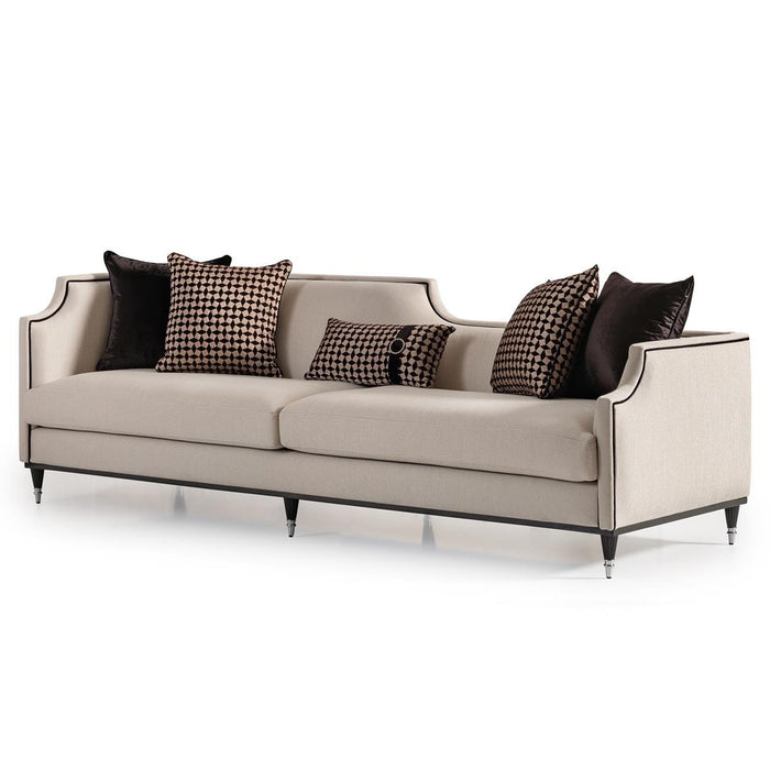 AICO La Francaise Mansion Sofa in Cafe/Black - Bargain Furniture (Detroit, MI)
