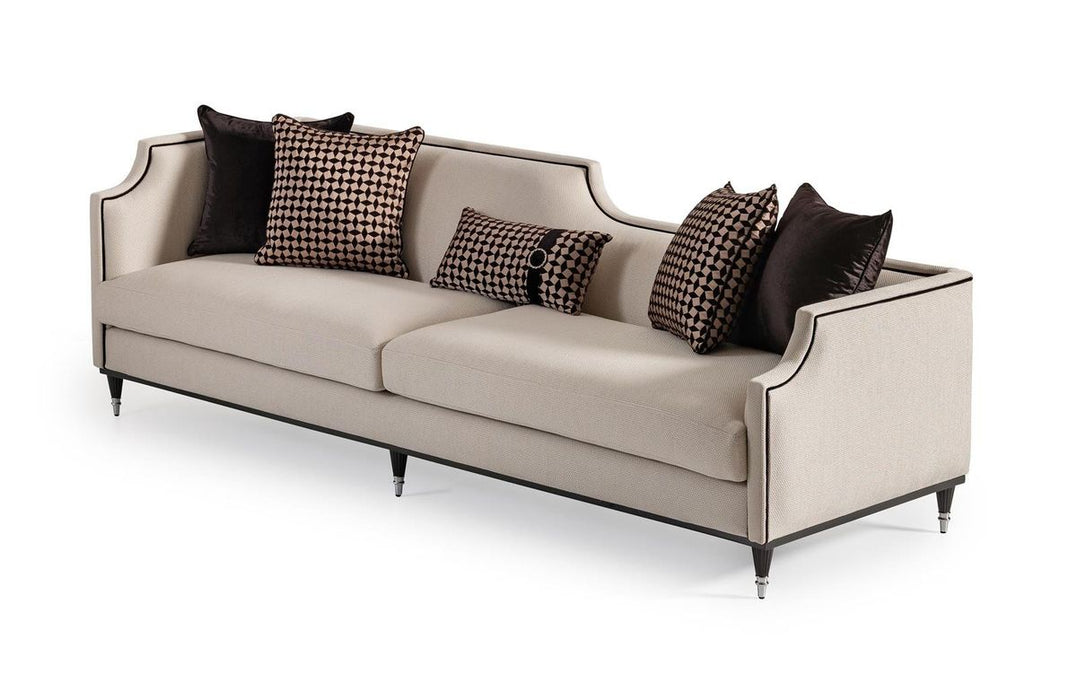 AICO La Francaise Mansion Sofa in Cafe/Black - Bargain Furniture (Detroit, MI)