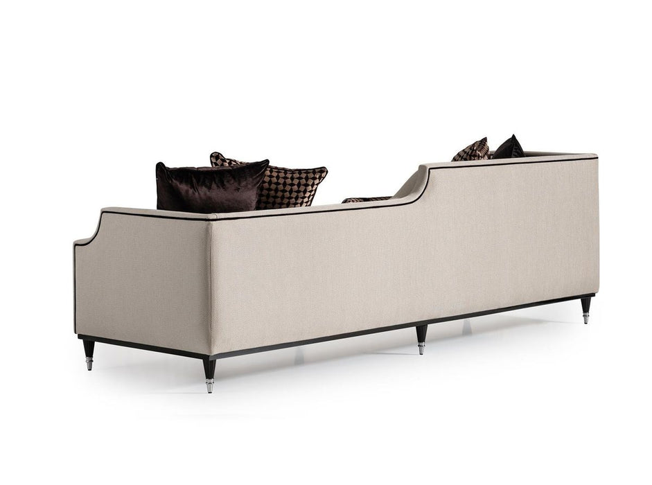 AICO La Francaise Mansion Sofa in Cafe/Black - Bargain Furniture (Detroit, MI)