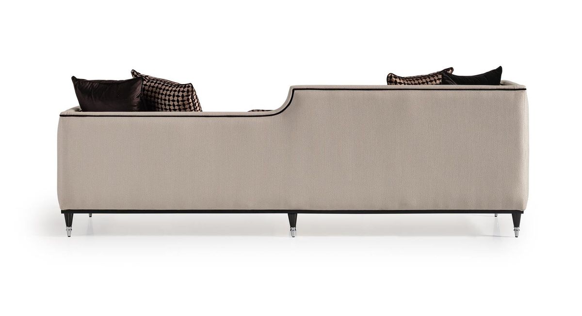 AICO La Francaise Mansion Sofa in Cafe/Black - Bargain Furniture (Detroit, MI)