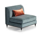 AICO La Francaise Armless Chair in Azure/Black - Bargain Furniture (Detroit, MI)