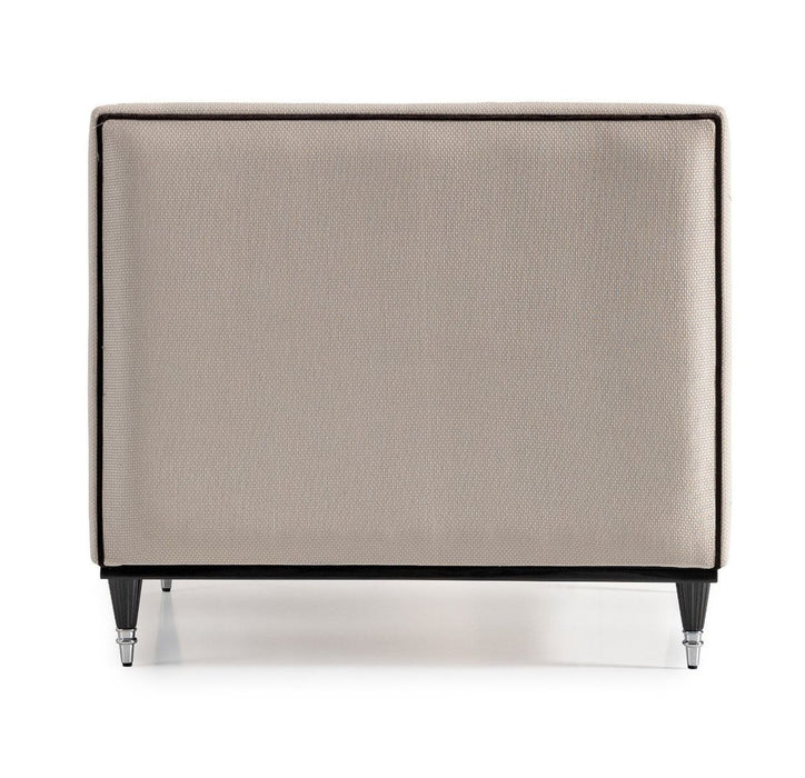 AICO La Francaise Armless Chair in Cafe/Black - Bargain Furniture (Detroit, MI)