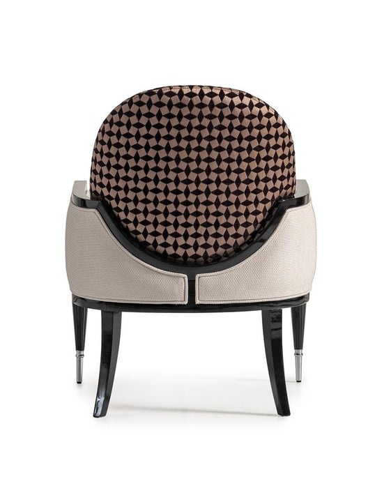 AICO La Francaise Accent Chair in Cafe/Black - Bargain Furniture (Detroit, MI)
