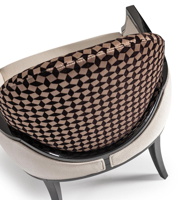 AICO La Francaise Accent Chair in Cafe/Black - Bargain Furniture (Detroit, MI)