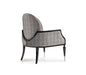 AICO La Francaise Accent Chair in Domino/Black - Bargain Furniture (Detroit, MI)