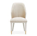 AICO Furniture Lisbon Side Chair in Silken Matte Cream - Bargain Furniture (Detroit, MI)