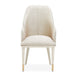 AICO Furniture Lisbon Arm Chair in Silken Matte Cream - Bargain Furniture (Detroit, MI)