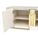 AICO Furniture Lisbon Media Cabinet in Silken Cream Bronze - Bargain Furniture (Detroit, MI)