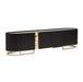 AICO Furniture Lisbon Media Cabinet in Silken Matte Black - Bargain Furniture (Detroit, MI)