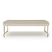 AICO Lisbon Cocktail Table in Silken Matte Cream - Bargain Furniture (Detroit, MI)