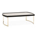 AICO Furniture Lisbon Cocktail Table in Silken Matte Black - Bargain Furniture (Detroit, MI)