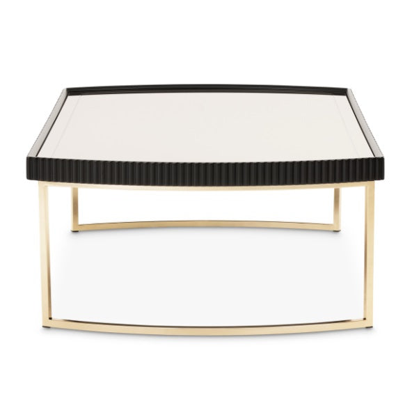 AICO Furniture Lisbon Cocktail Table in Silken Matte Black - Bargain Furniture (Detroit, MI)