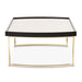 AICO Furniture Lisbon Cocktail Table in Silken Matte Black - Bargain Furniture (Detroit, MI)
