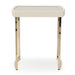 AICO Furniture Lisbon Side Table in Silken Matte Cream - Bargain Furniture (Detroit, MI)
