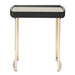 AICO Furniture Lisbon Side Table in Silken Matte Black - Bargain Furniture (Detroit, MI)