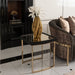 AICO Furniture Lisbon Side Table in Silken Matte Black - Bargain Furniture (Detroit, MI)