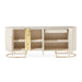 AICO Furniture Lisbon Console Table in Silken Matte Cream - Bargain Furniture (Detroit, MI)